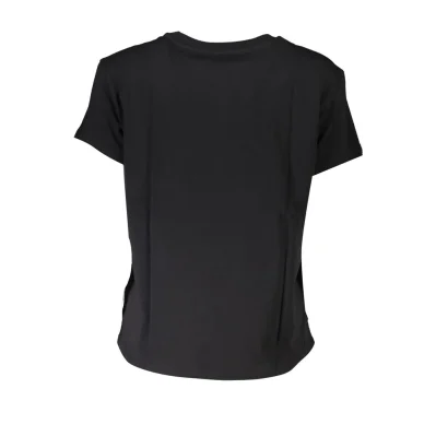 Black Cotton Women T-Shirt