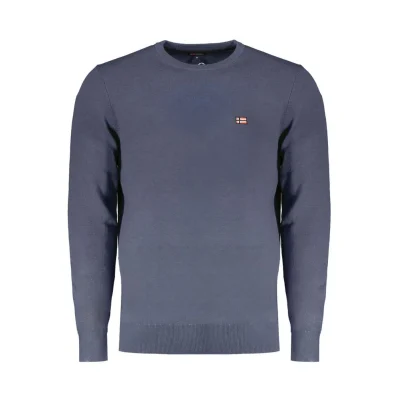 Blue Wool Men Sweater