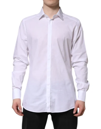 White GOLD Cotton Long Sleeves Formal Shirt