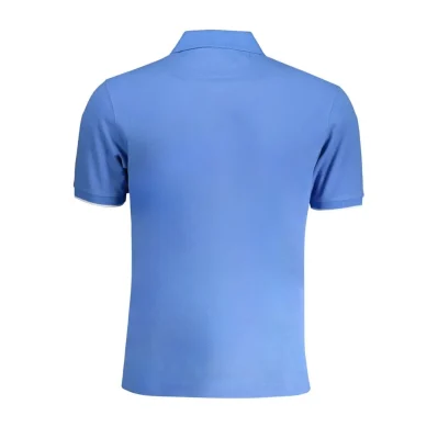 Light Blue Cotton Men Polo Shirt