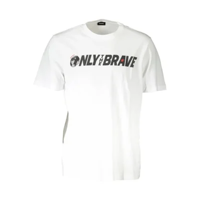 White Cotton Men T-Shirt
