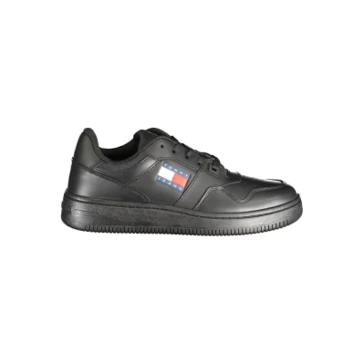 Black Leather Women Sneaker