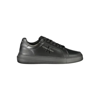 Black Leather Men Sneaker