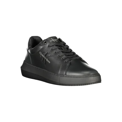 Black Leather Men Sneaker
