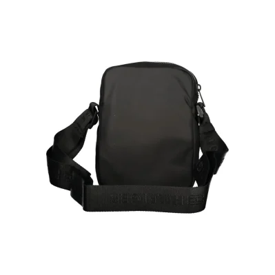 Black Recycled Polyester Men Shoulder Bag