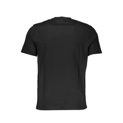 Black Cotton Men T-Shirt