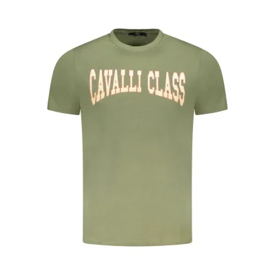 Green Cotton Men T-Shirt