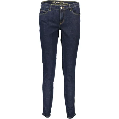 Blue Cotton Women Jeans