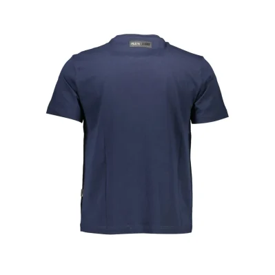 Blue Cotton Men T-Shirt