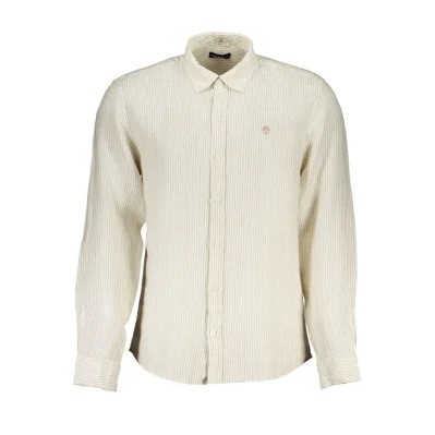Beige Linen Mens Shirt