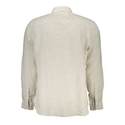 Beige Linen Mens Shirt