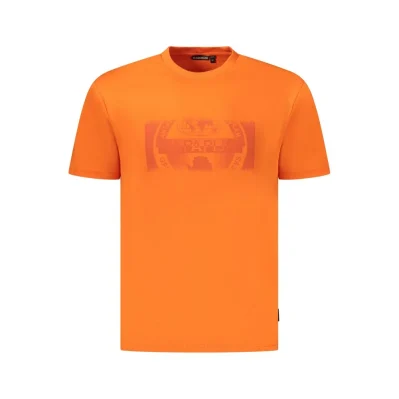 Orange Cotton Men T-Shirt