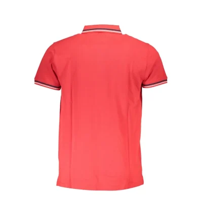 Red Cotton Men Polo Shirt