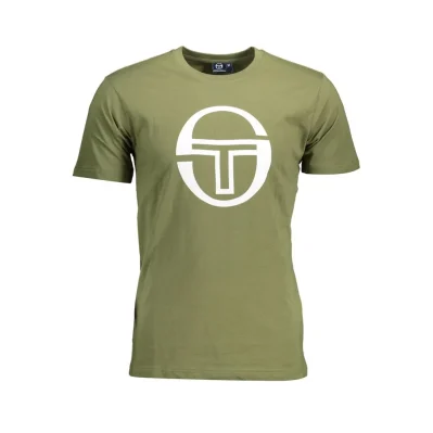 Green Cotton Men T-Shirt
