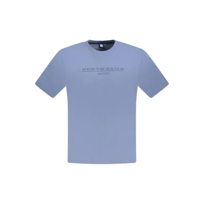 Blue Cotton Men T-Shirt