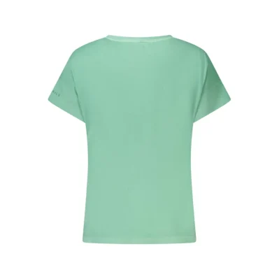 Green Cotton Women T-Shirt