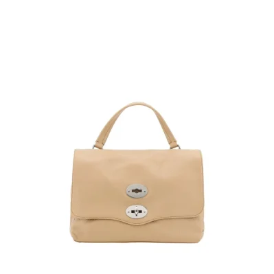 Beige Calf Leather Bos Taurus Shoulder Bag
