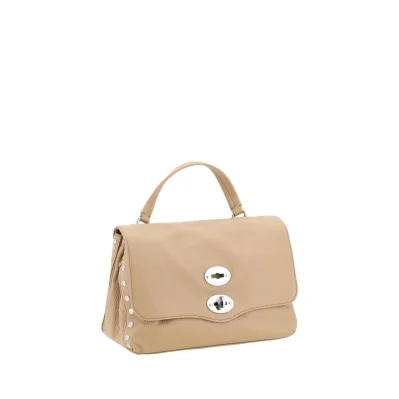 Beige Calf Leather Bos Taurus Shoulder Bag