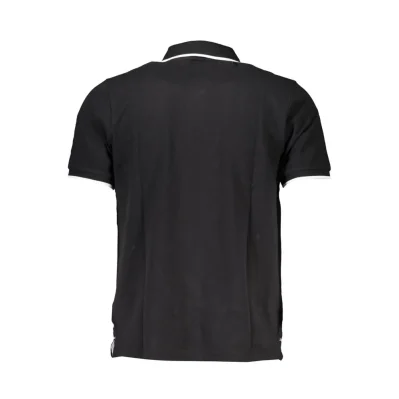 Black Cotton Men Polo Shirt