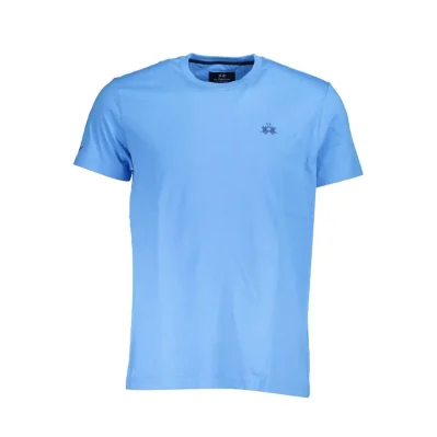 Blue Cotton Men T-Shirt