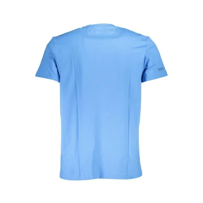 Blue Cotton Men T-Shirt