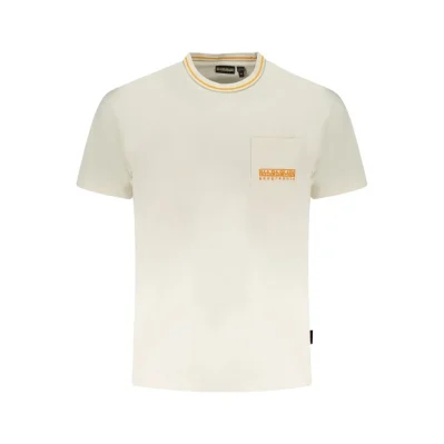 White Cotton Men T-Shirt