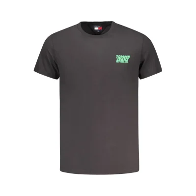 Black Cotton Men T-Shirt