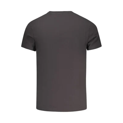 Black Cotton Men T-Shirt