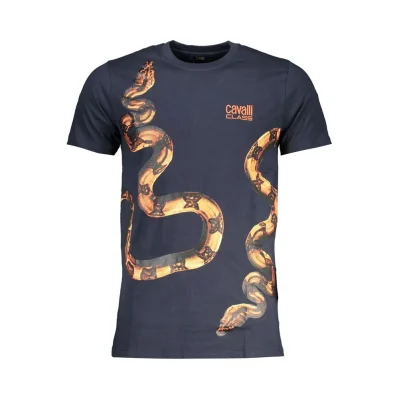 Blu Cotton Men T-Shirt