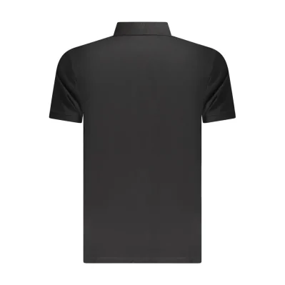Black Cotton Men Polo Shirt