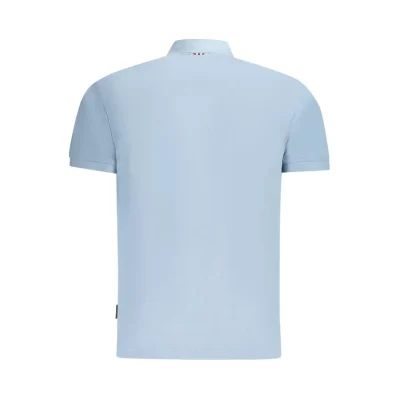 Light Blue Cotton Men Polo Shirt