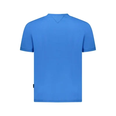 Blue Cotton Men T-Shirt
