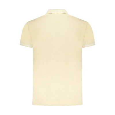 Beige Cotton Men Polo Shirt