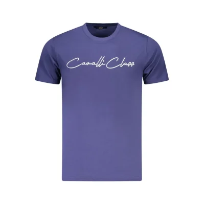 Blue Cotton Men T-Shirt