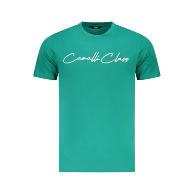 Green Cotton Men T-Shirt