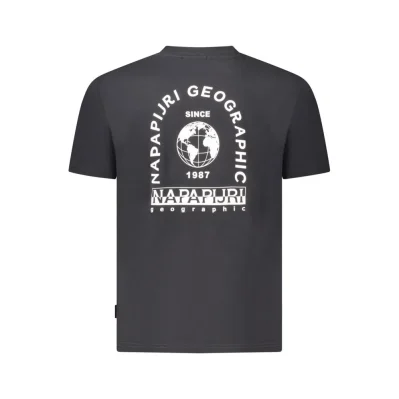 Black Cotton Men T-Shirt