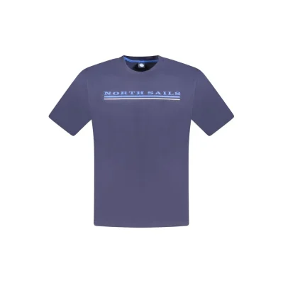 Blue Cotton Men T-Shirt