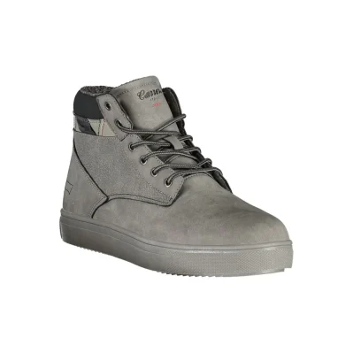Gray Polyester Men Boot