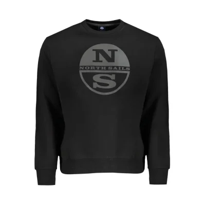 Black Cotton Men Sweater