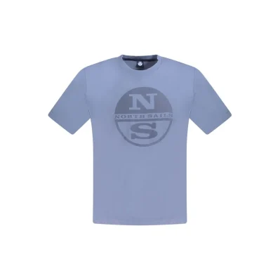 Blue Cotton Men T-Shirt