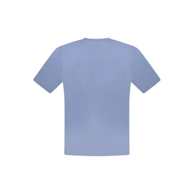 Blue Cotton Men T-Shirt