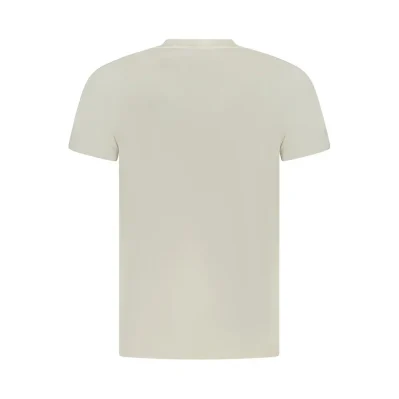 Beige Cotton Men T-Shirt