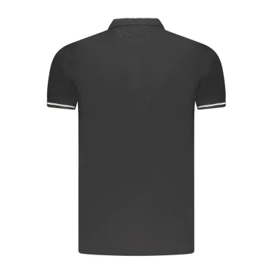 Black Cotton Men Polo Shirt