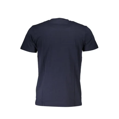 Blue Cotton Men T-Shirt