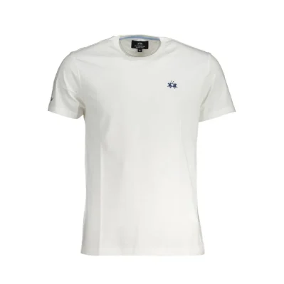 White Cotton Men T-Shirt