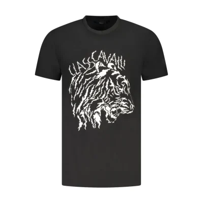 Black Cotton Men T-Shirt