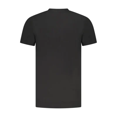 Black Cotton Men T-Shirt