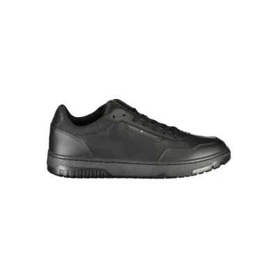 Black Leather Men Sneaker