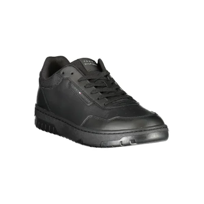 Black Leather Men Sneaker