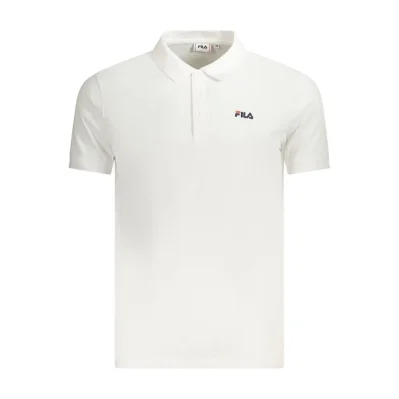 White Cotton Men Polo Shirt